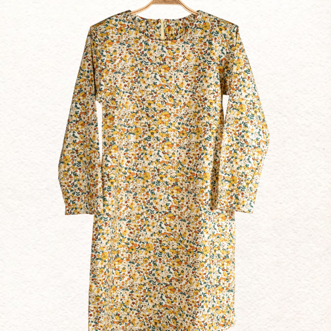 Buy 1 Free 1 - Elegant Daisy kurung Raya Kurung - Baju Kurung Floral - Image 5
